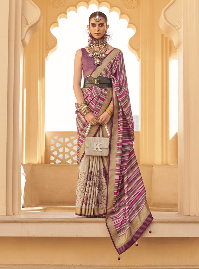 Multicolor Silk Saree for Festival