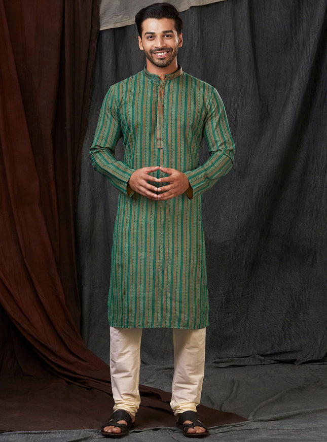 Multicolor Polyester Printed Kurta Pyjama Set