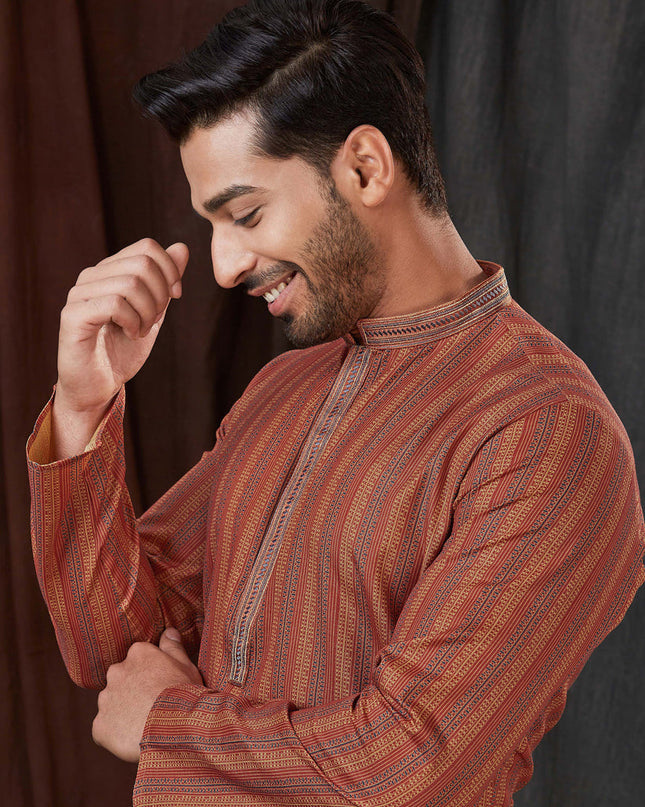 Multicolor Polyester Printed Kurta Pyjama Set