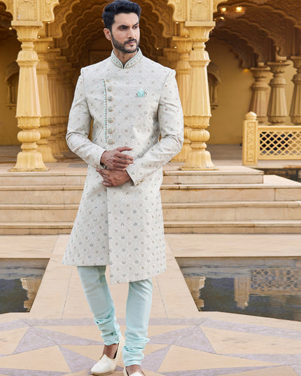 White Wedding Wear Sherwani