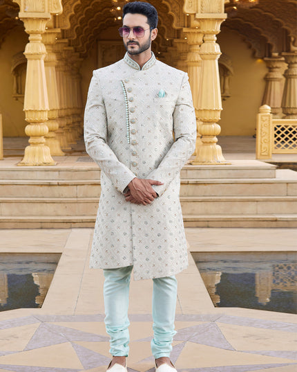 White Wedding Wear Sherwani