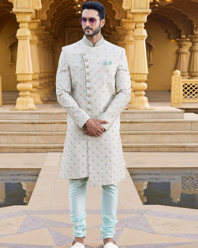White Wedding Wear Sherwani