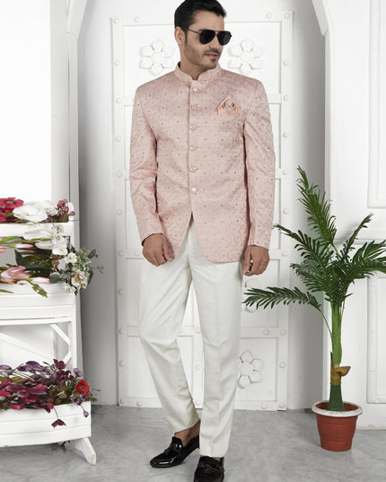 Blush Peach Art Silk Blazer