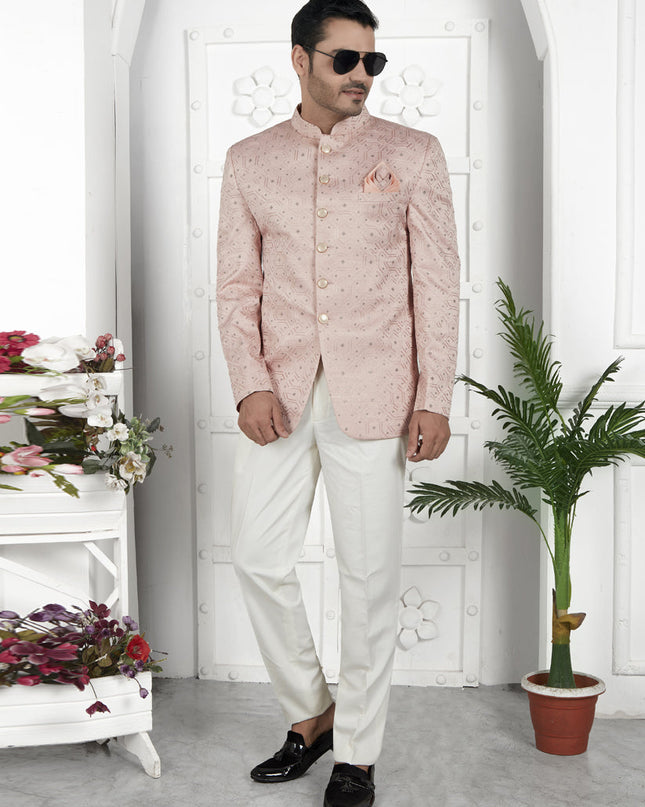 Blush Peach Art Silk Blazer