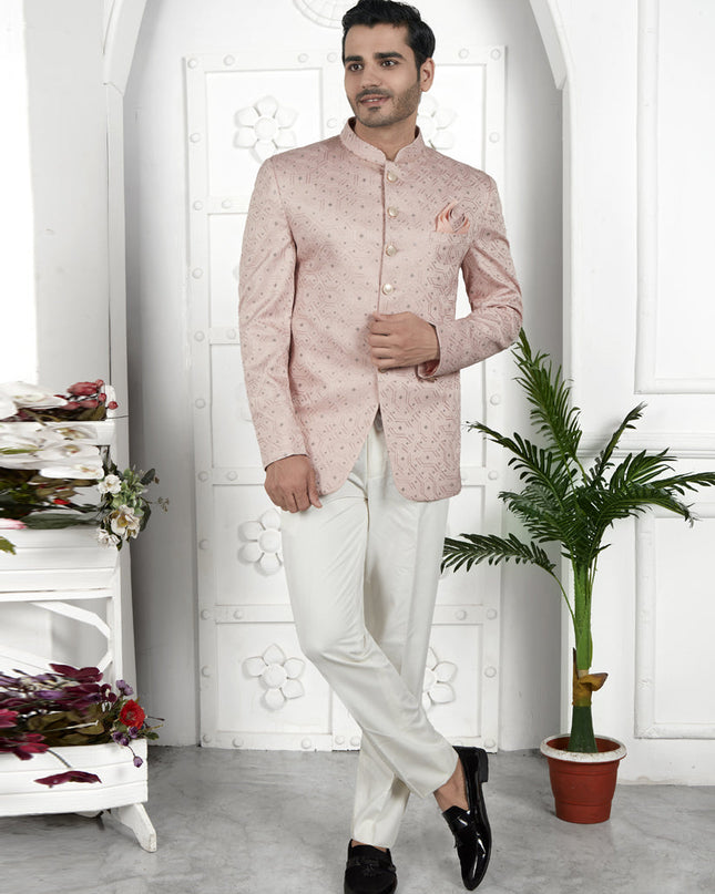 Blush Peach Art Silk Blazer