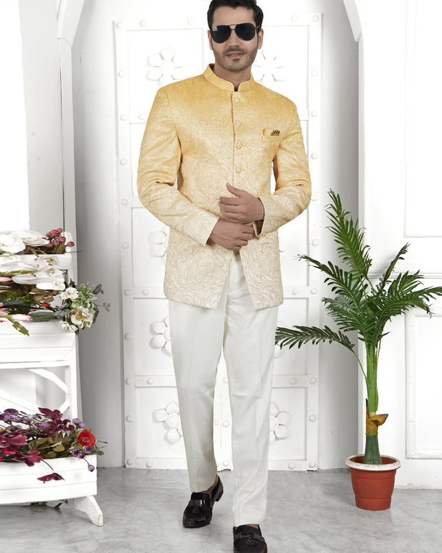 Shaded Yellow Art Silk Blazer