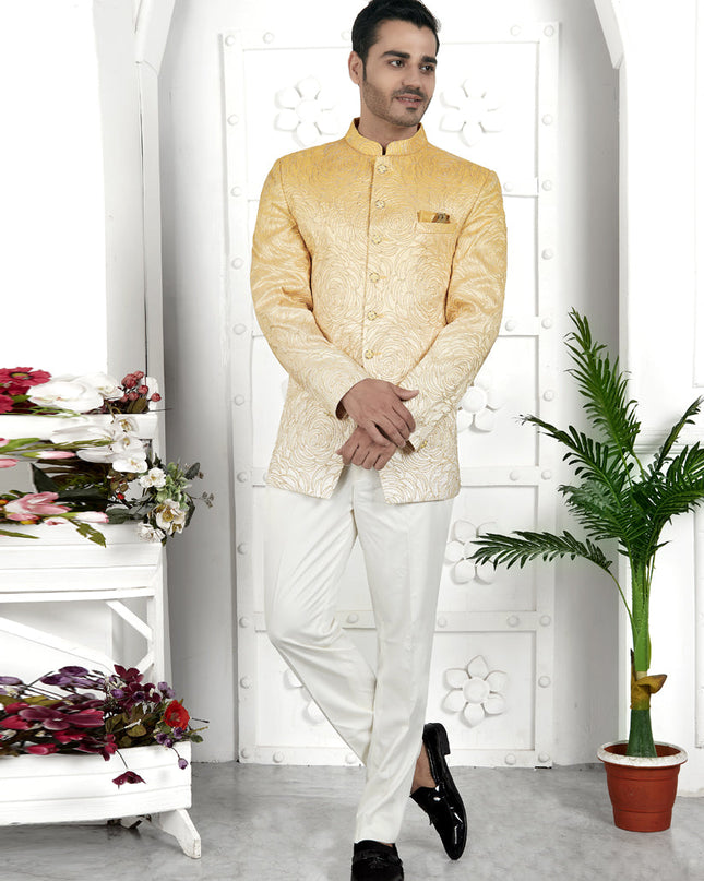 Shaded Yellow Art Silk Blazer