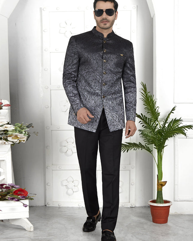 Shaded Black Art Silk Blazer