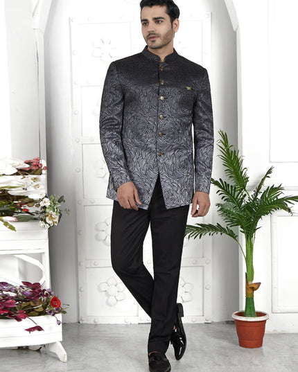 Shaded Black Art Silk Blazer