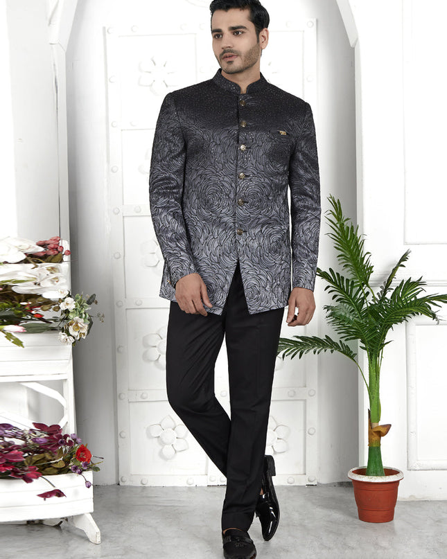 Shaded Black Art Silk Blazer