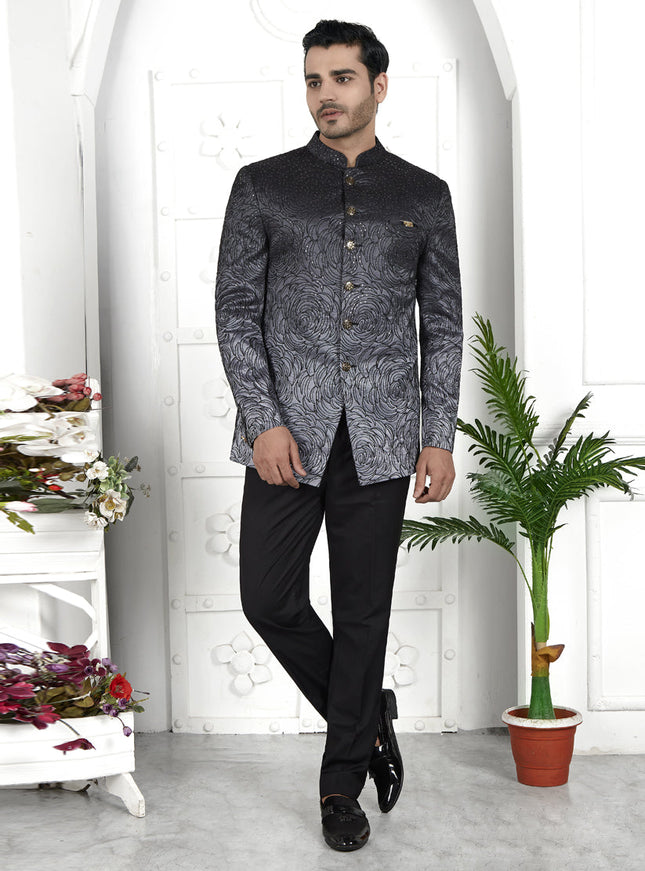 Shaded Black Art Silk Blazer