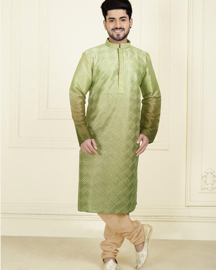 Olive Green Festival Wear Kurta Set