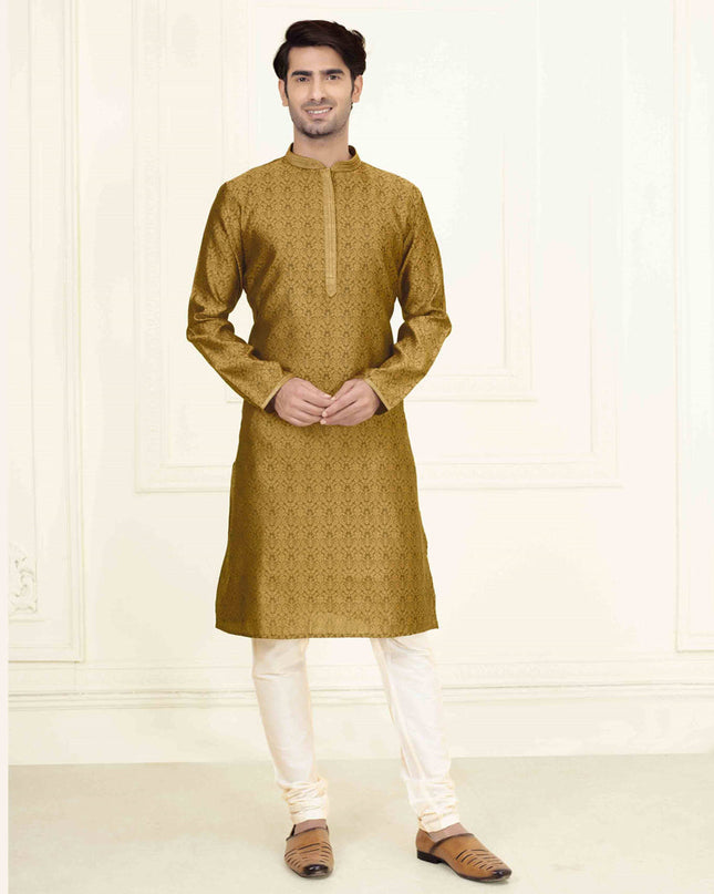 Golden Festival Wear Kurta Set