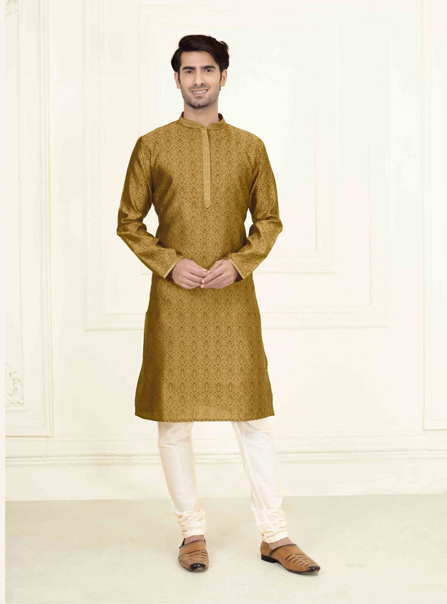 Golden Festival Wear Kurta Set