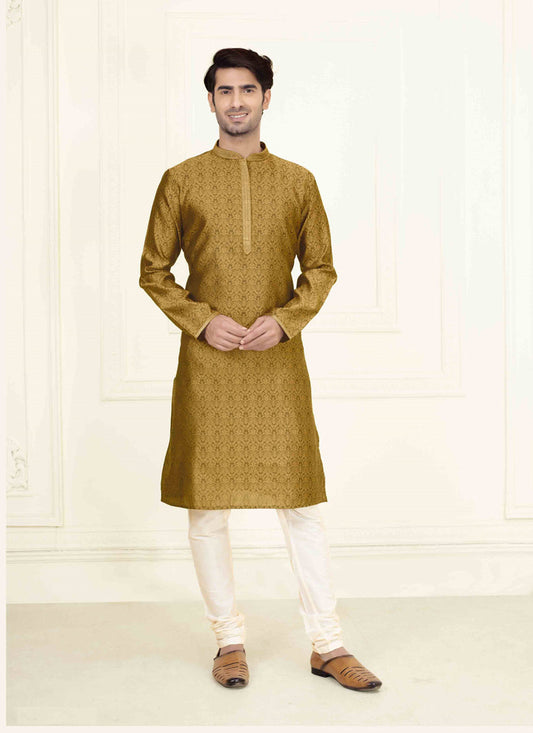 Golden Festival Wear Kurta Set