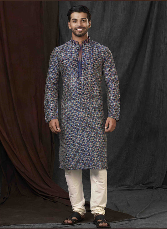 Blue Festival Wear Kurta Set