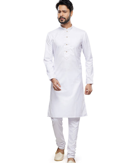 Off White Festival Wear Kurta Pyjama Set