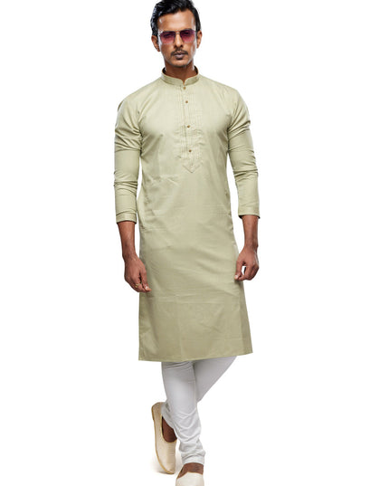 Pista Green Festival Wear Kurta Pyjama Set