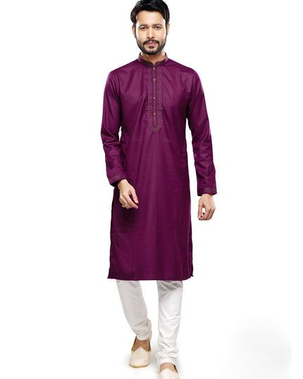Magenta Festival Wear Kurta Pyjama Set