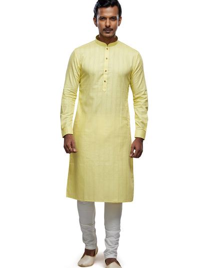 Yellow Festival Wear Kurta Pyjama Set