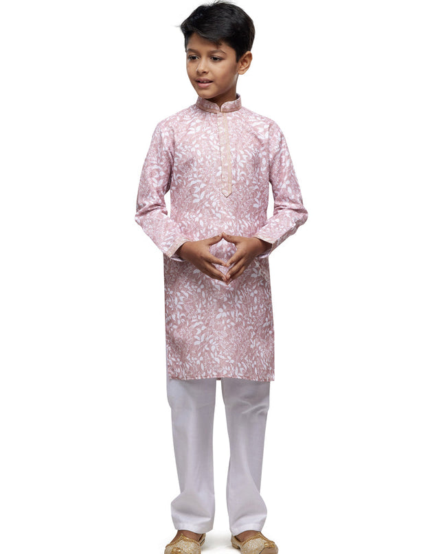 Blush Pink Boys Kurta Pyjama Set