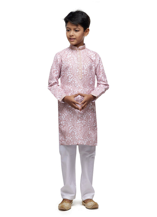 Blush Pink Boys Kurta Pyjama Set