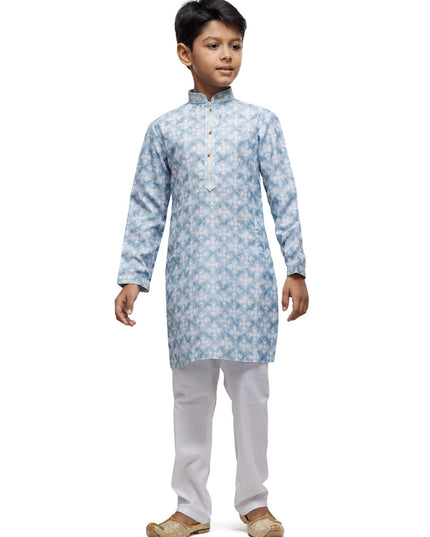 Sky Blue Boys Kurta Pyjama Set