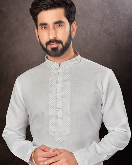 Off White Mens Kurta Pajama Set