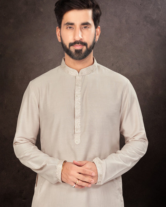 Lavender Mens Kurta Pajama Set