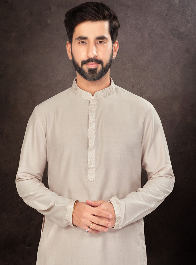 Lavender Mens Kurta Pajama Set
