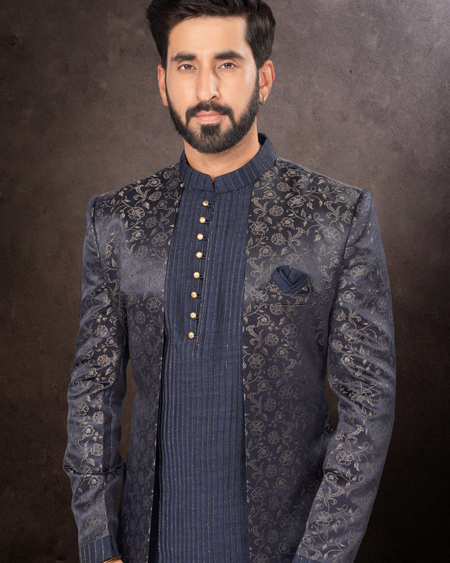 Navy BLue Mens Designer Indo Western