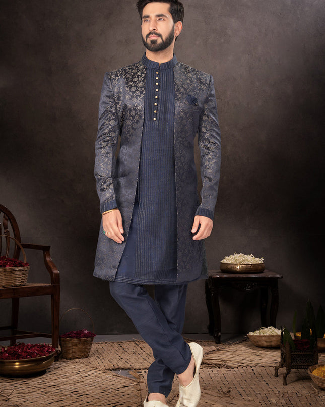 Navy BLue Mens Designer Indo Western