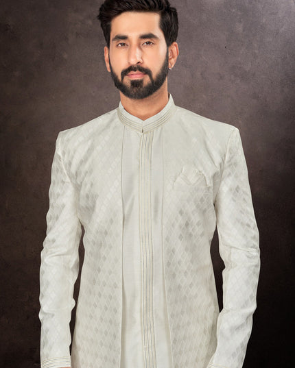 Off White Mens Designer Indo Western
