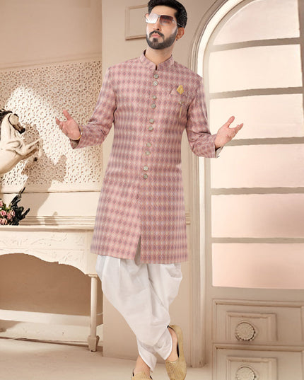 Dusty Pink Designer Semi Indo Western