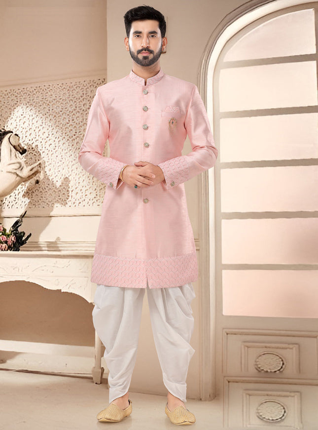 Soft Pink Designer Semi Indo Western