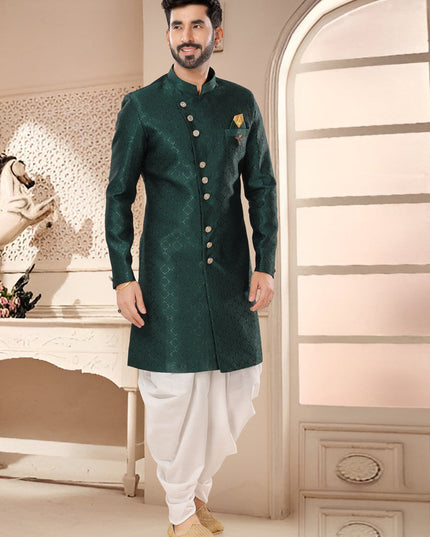 Green Designer Semi Indo Western