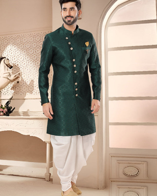 Green Designer Semi Indo Western