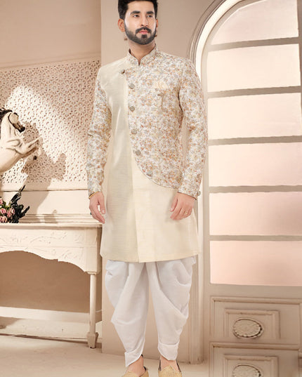 Cream Designer Semi Indo Western