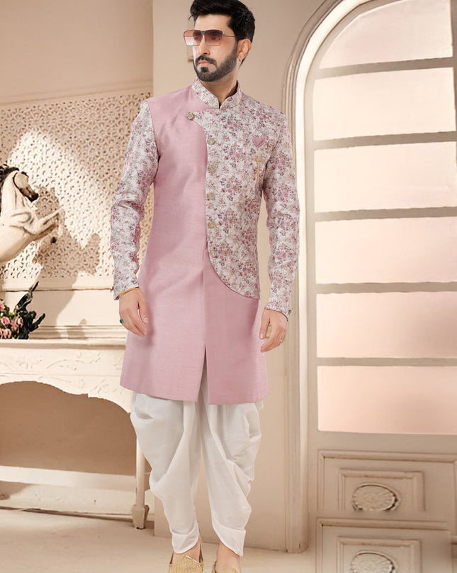 Onion Pink Designer Semi Indo Western