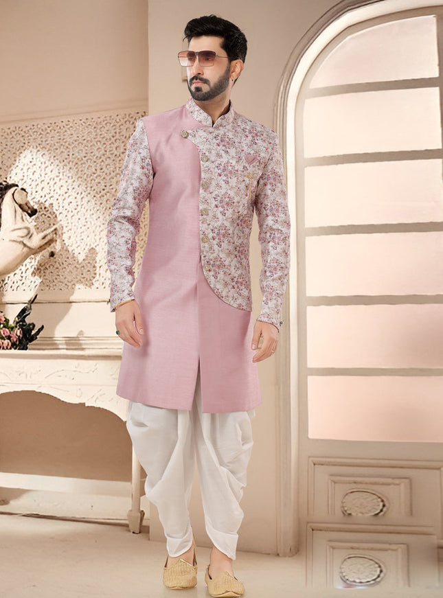 Onion Pink Designer Semi Indo Western