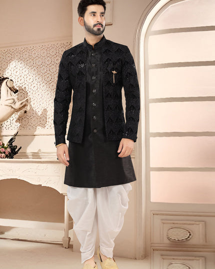 Black Designer Semi Indo Western
