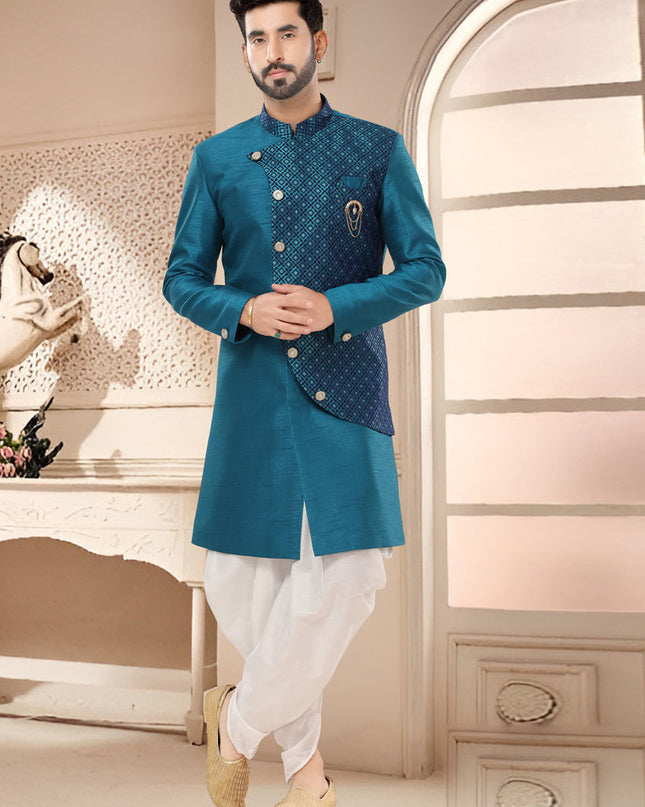 Turquiuse Designer Semi Indo Western