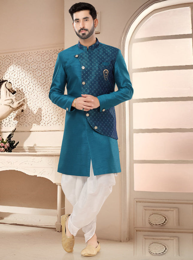 Turquiuse Designer Semi Indo Western