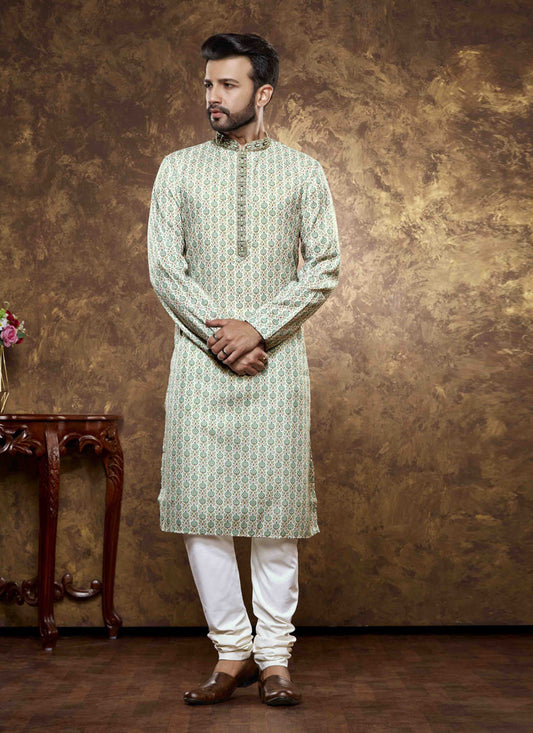 Multicolor Cotton Printed Kurta Pajama Set