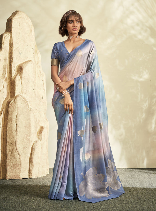 Multicolor Handloom Cotton Silk Embellished Saree