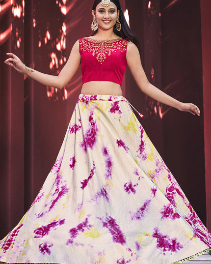 Trendsetting Blush Pink Cotton Lehenga Choli with Jacket