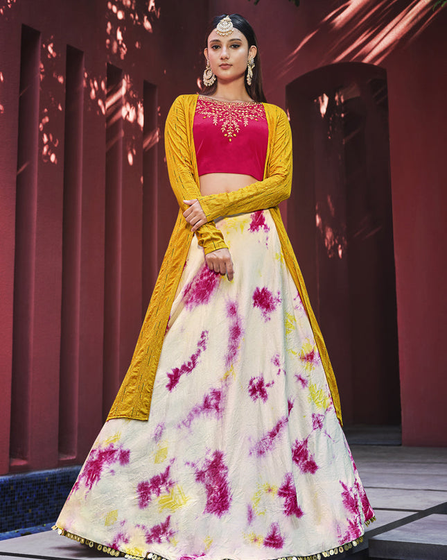 Trendsetting Blush Pink Cotton Lehenga Choli with Jacket