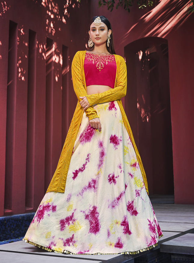 Trendsetting Blush Pink Cotton Lehenga Choli with Jacket