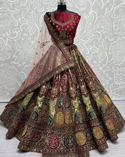 Pista Green Heavy Designer Lehenga Choli Set