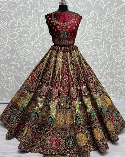 Pista Green Heavy Designer Lehenga Choli Set